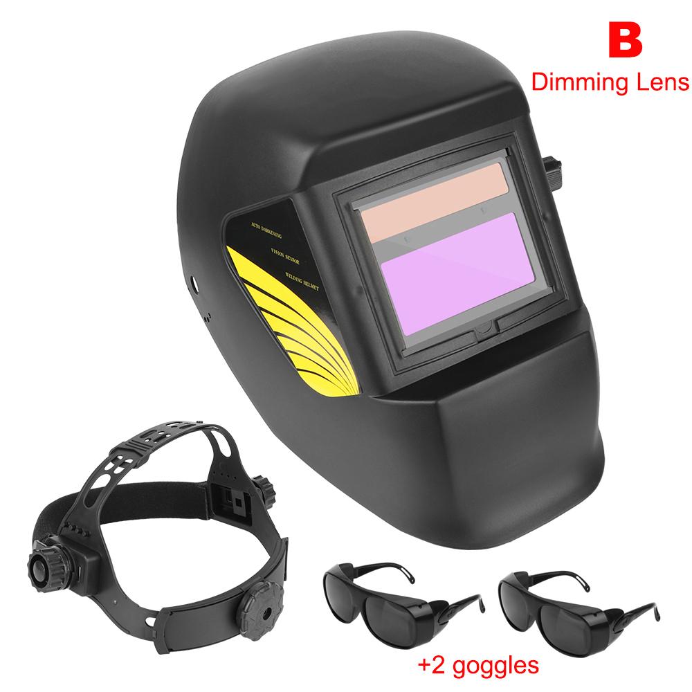 Auto Darkening Solar Power Welding Helmet Large View Welder Mask Welding Mask For Arc Weld Grind Cut True Color Lens
