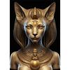 Stampe Poster Antiche Egizie di Bastet per Soggiorno Decorazioni per la Casa Mitologia Egizia Bastet Dea Gatto Pittura su Tela Arte da Parete