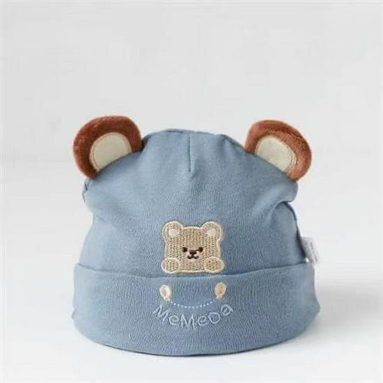 Unisex Bear Baby Hat for 0-6 Months - Cute and Adorable Newborn Cap for Spring and Autumn