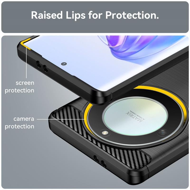 Honor X9A Case For Honor X7A X8A X9A Cover 6.67 inch Carbon Fiber Shockproof Silicone Protective Bumper For Honor X9A 5G Fundas