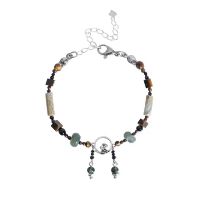 Unique Tibetan Style Bracelets with Niche Design and Unique Temperament, Pure Handmade Beaded Pendant, Bracelet, and Bracelet