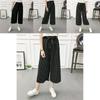 Women Wide Korean Leg High Waist Loose Baggy Casual Striped Crop Pants Trousers