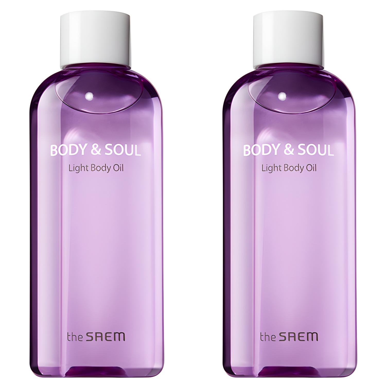 

The Saem Body & Soul Light Body Oil (Set of 2) - 160ml x 2 Ultra-Lightweight Hydrating Oil with Jojoba & Sweet Almond Oil