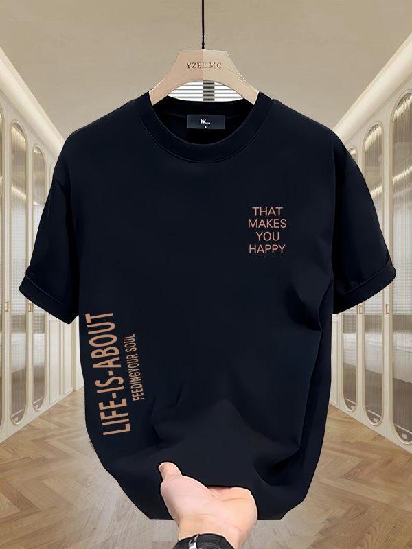 2026 New Summer Unisexs Tshirt 100 Cotton Printed Loose Fit Casual Comfortable Versatile Simple Tshirt