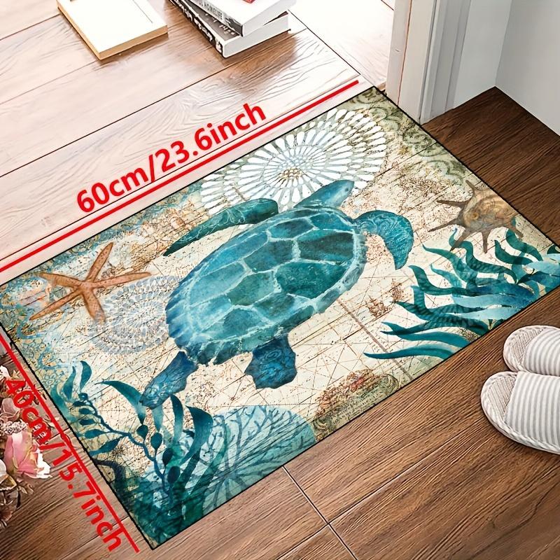 Ocean Sea Turtle Coral Entrance Doormat Home Decor Kitchen Hallway Balcony Rugs Bathroom Non-slip Foot Pad Bedroom Mat Decor