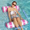 Inflatable Foldable Floating Row Swimming Pool Party Water Hammock Air Mattresses Pvc Stripe Water Floating Inflatable Mat