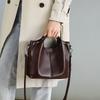Bucket Bag for Women 2025 New Autumn Winter Vintage Handbag High-End Genuine Leather Women's Bag Single Shoulder Crossbody Bag Tote Bag