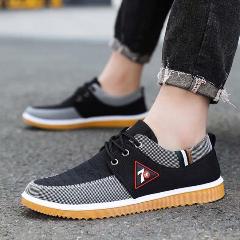 Herren Casual Canvas Schuhe Mode Weiche Sohle Fahrschuhe 2025 Designer Herren Schnür-Sneaker Bequemer Sneaker Zapatos Hombres