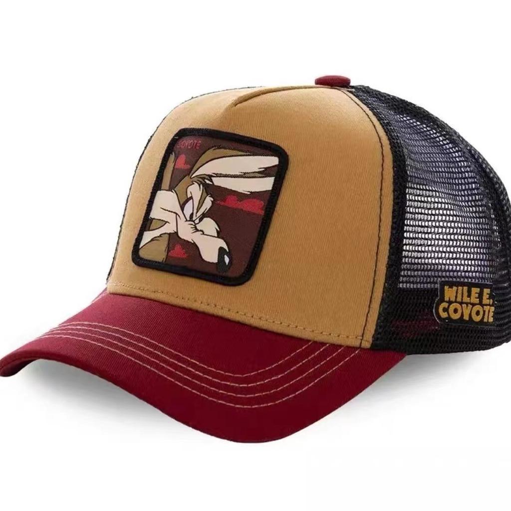 38 Farben INS neue Cartoon-Ente Animation Stickerei Kappe LKW-Fahrerhut Großes Maul Monster Netz Baseballkappe