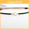 Simple Solid Color Ring Buckle Decoration Women Slim Waist Belt For Elegant Outfits