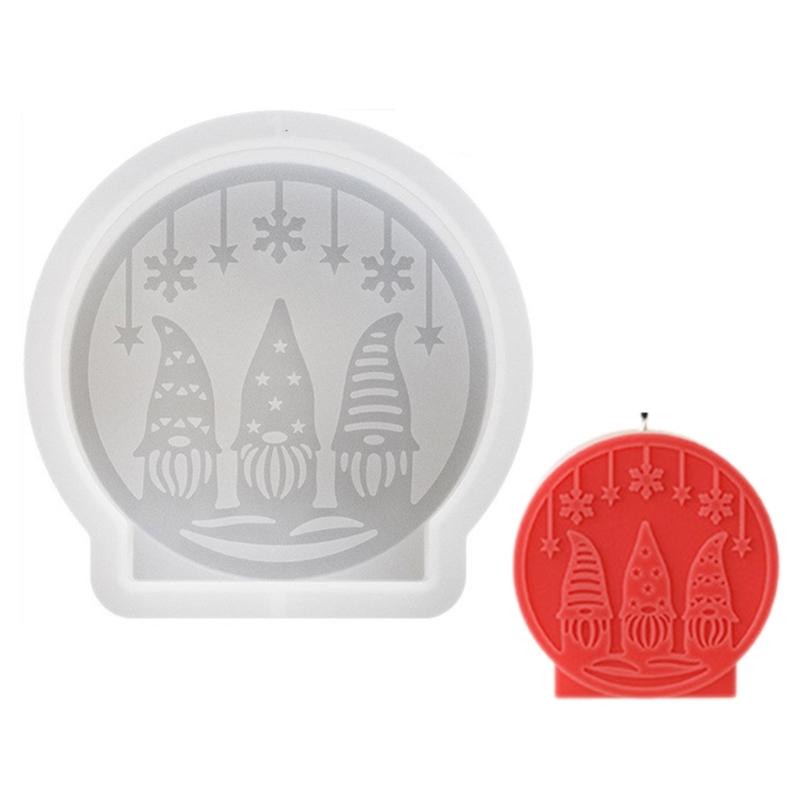 

Silicone Crafting Mold Ornament Moulds Christmas Series Sculpture Moulds Figurines Molds Silicone Texture for Craft