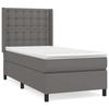 3132475 vidaXL Lit à sommier tapissier avec matelas Gris 90x190 cm Similicuir