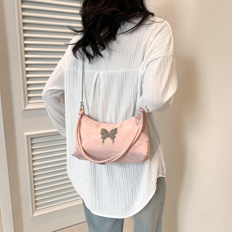 Simple Underarm Bag Beautiful One Shoulder Women's Bag Spring and Summer New Korean Style Hand-held Fashionable Bow Bag for Women