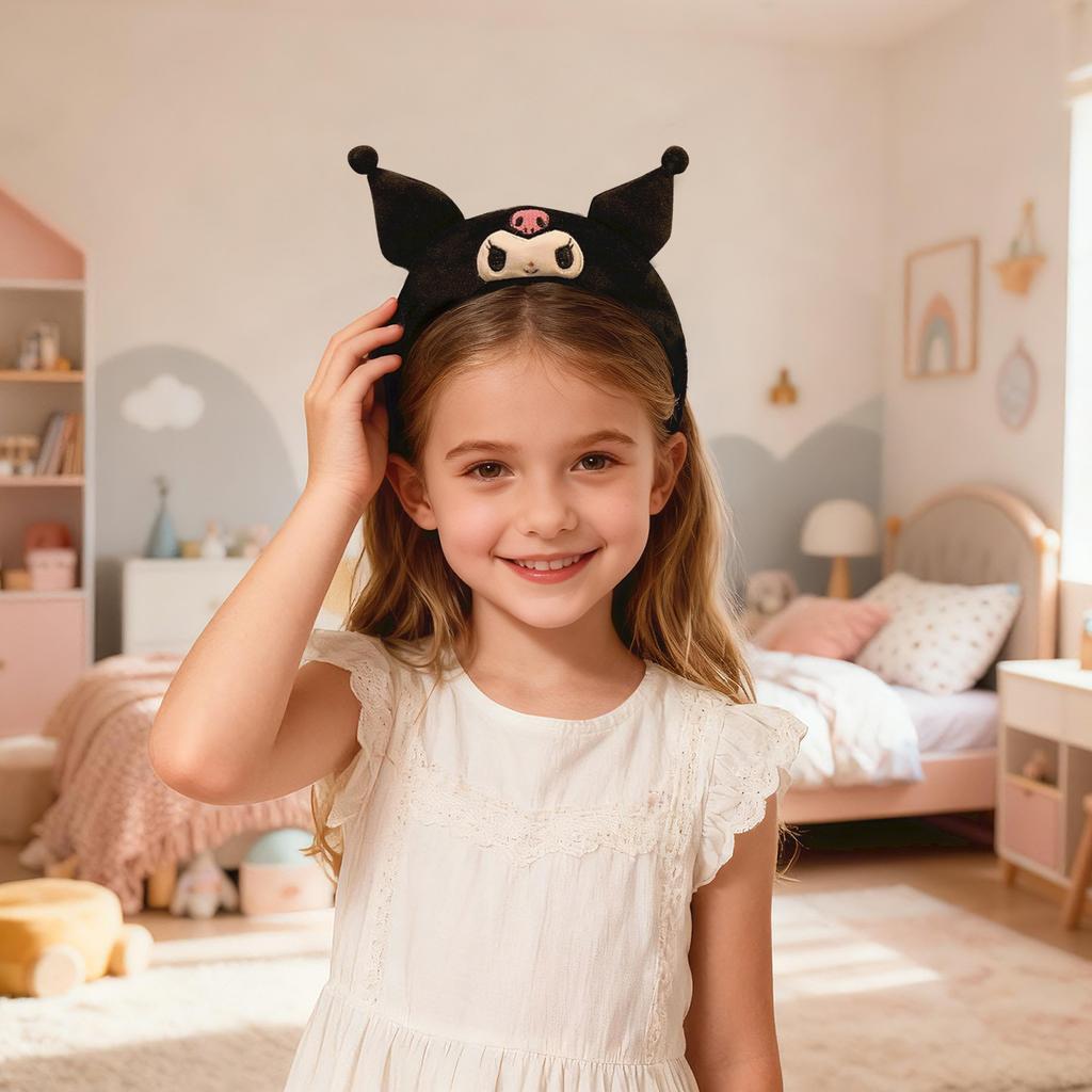 Girls Headband For Washing Face, Plush Wide, No Pinching, Cute Headband