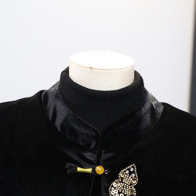 2026 Spring/Autumn Gold Velvet Wide-Cut Sleeveless Shawl Vest for Middle-aged Women