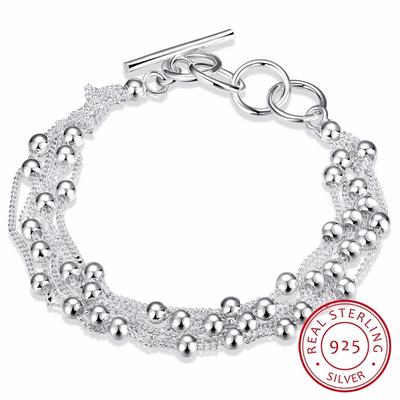 925 silber Armband Für Frauen Edlen Schmuck Großhandel Echt Reine Sechs Quasten Perlen Ol Weibliche Einfache Spezielle Marke Geschenk Ch101