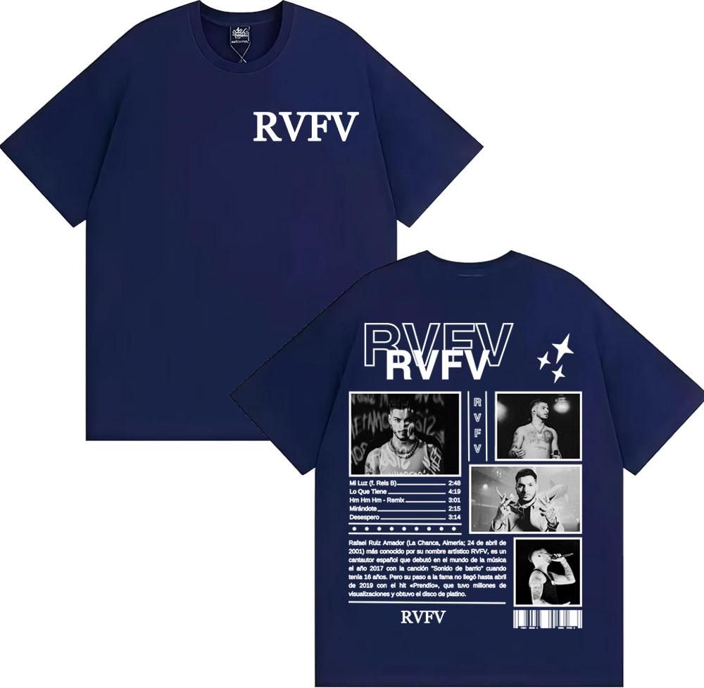 

2025 Summer Rapper RVFV Elti Burn Tour Merchtshirt Casual 100 Cotton Short Sleeve Tshirt Mens Fashion Retro Hiphop Tshirt 4XL