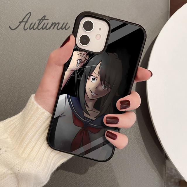 Yandere Chan Ayano Aishi Phone Case for iPhone 11 12 13 14 Pro Max Mini X XR XS SE 2020 6S 7 8 Plus Samsung Galaxy S21 S22 Cover