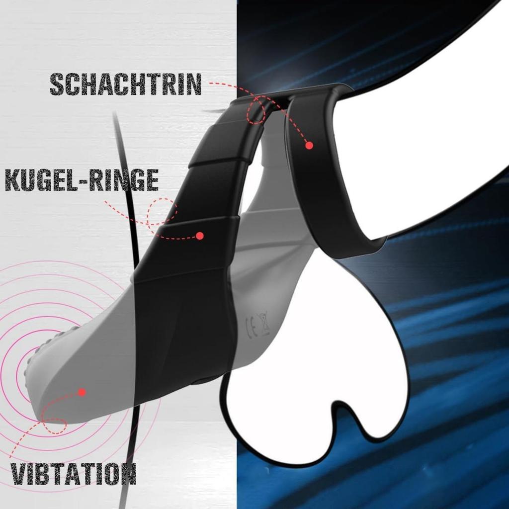 Doppelring Vibrations-Cockring Ejakulationsverzögerung Penisring für Männer Perineum-Stimulator Sexspielzeug für Paare Spiel