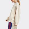 adidas Originals Trefoil Loose Fit Crew Neck Long Sleeve Sweatshirt Women Tops Off-White IC4977