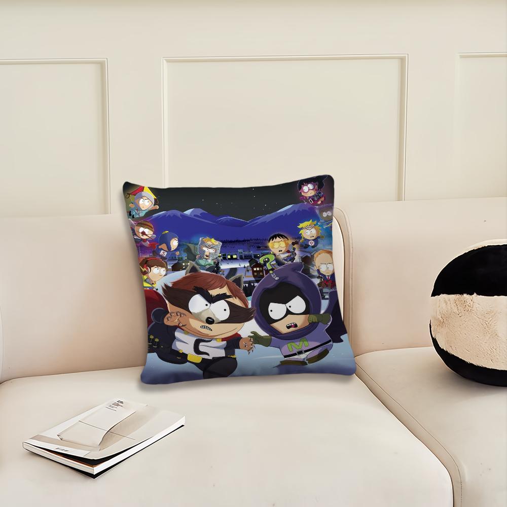 Cartoon S-South P-Park Cute Funny Cushion Cover Living Room Headboard Office Cushion Bedroom Cushion Sofa Nap Time Pillow Case