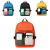 Stylish Korean Version Dual Color Cute Children's Backpack For Kids In Vibrant Yellow And Blue
