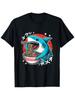 Unisex Shark isst Ramen Japanische Nudeln Grafik T-Shirt