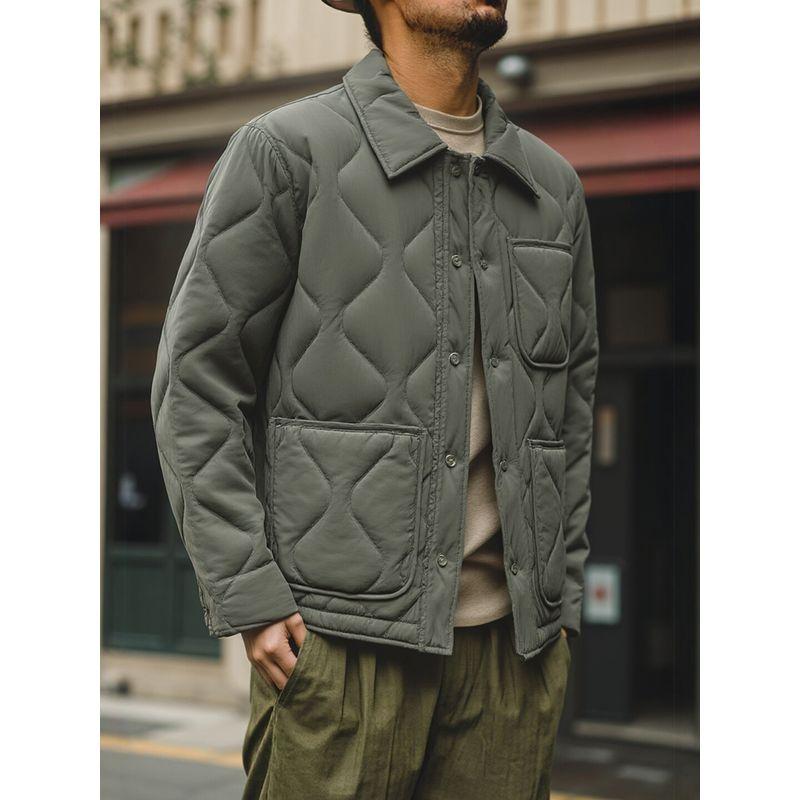 American Retro Style Workwear Cotton Jacket for Men, Winter Amekaji Cotton Coat, Foreign Trade Men's Clothing, Barn-Style Cotton Jacket