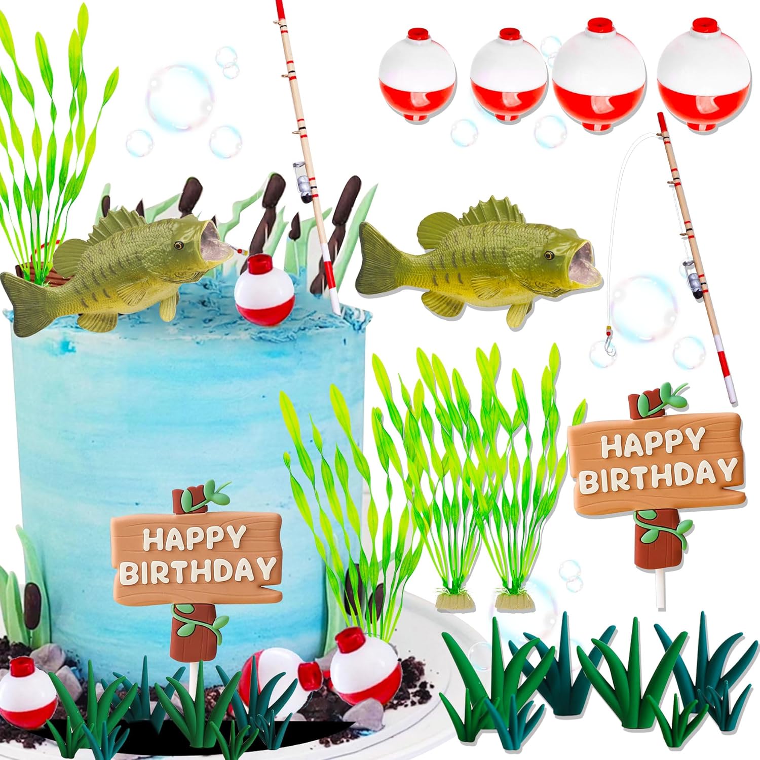 

Топпер для торта «Рыбалка» Топпер для торта «Ушел на рыбалку» Украшения для вечеринки в честь дня рождения в стиле рыбалки для вечеринки baby shower, принадлежности для вечеринки в честь дня рождения