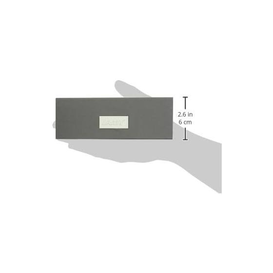 Lamy 2000 0.5mm Mechanical Pencil, Matte Stainless Steel Clip (L101/5), Black, Built-in Eraser (Z10), Lead (LAMY M 41)