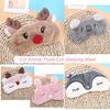 Sleeping Eye Mask 5 Colors Cute Animal Eye Cover Sleeping Mask Christmas Deer Winter Carton Nap Eye Shade Mask