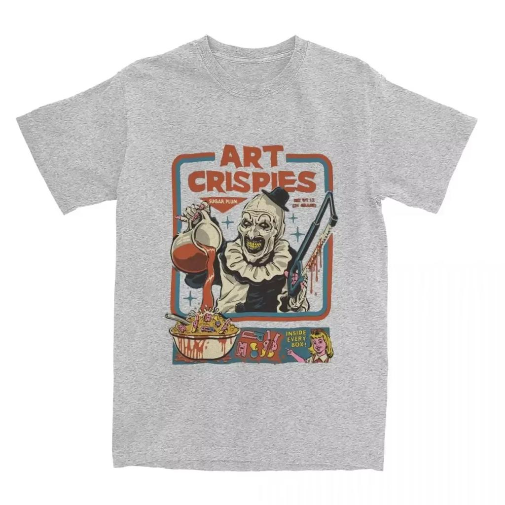 Art Crispies Terrifier Clown Shirt Apparel Men Women's Pure Fashion Retro Horror Tee Shirt Clothes Graphic Printing 71724