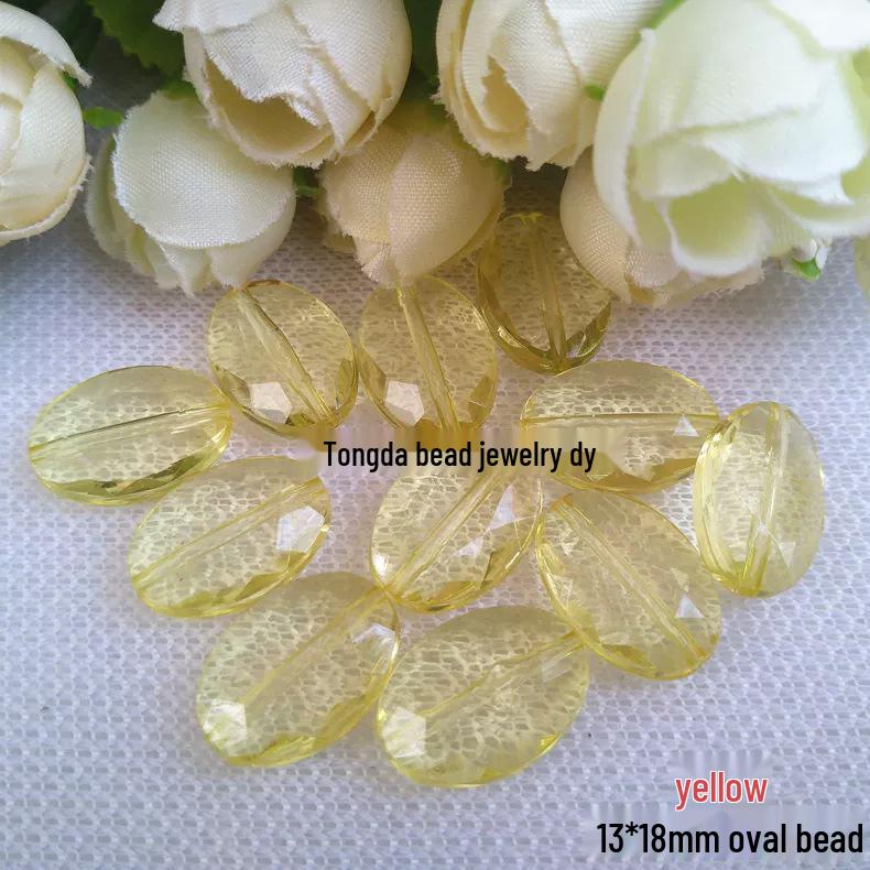 DIY Handmade Beading Kit: Transparent Acrylic Oval Beads for Jewelry, Curtain, Partition, and Accessories