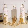 Retro Iron Tree Paper Towel Gold Free Standing Roll Paper Holder Towel One-Handed Tear Decorative Tissue Stand Kitchen