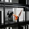 Feuerspeiende Drachenfigur für Schreibtisch Bücherregal Dekoration, 3D-gedruckter Drache, Fantasy Flug Sammlerstücke Thema Dekorationen Skulptur Haus