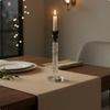 3 Pieces Crystal Candlestick Set Nordic Design Taper Candle Holder Set Decorative Table Centerpiece Elegant Design for Wedding