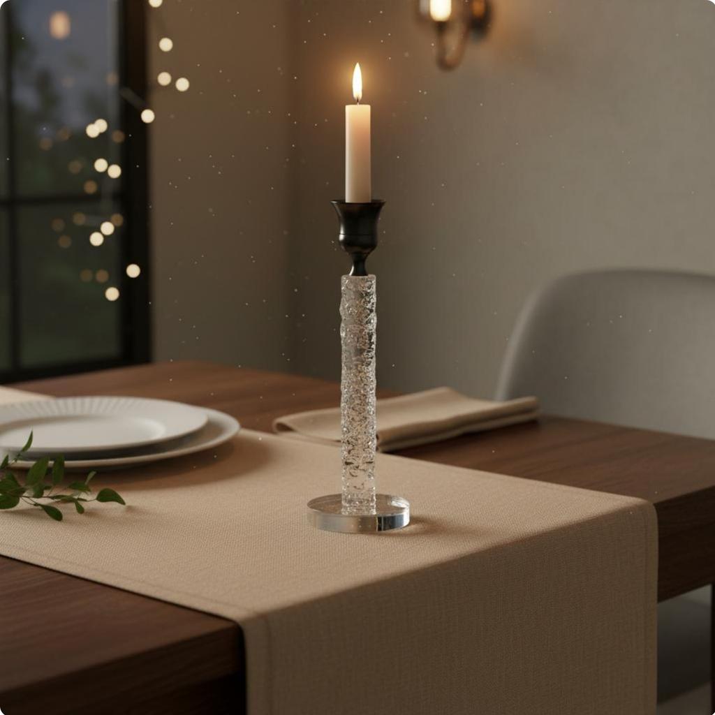 3 Pieces Crystal Candlestick Set Nordic Design Taper Candle Holder Set Decorative Table Centerpiece Elegant Design for Wedding
