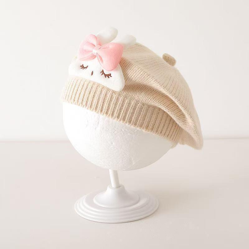 Baby Hat Autumn and Winter Wool Knitted Hat Baby Beret Cute Super Cute Boys and Girls Painter Hat Tide