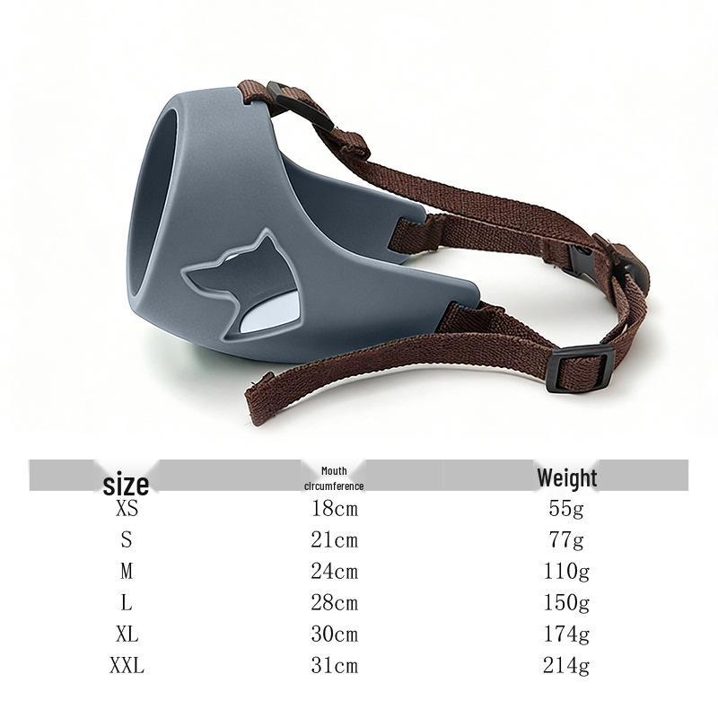 Douyin Rhinoceros Silicone Dog Muzzle: Anti-Bite, Anti-Bark, Anti-Eating for Medium To Large Dogs