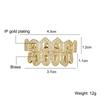 Echter Hiphop Körperschmuck Iced Out Labor Diamant Oberzähne und Unterzähne Vampir Zahn Grills Halloween Goldzähne Grillz