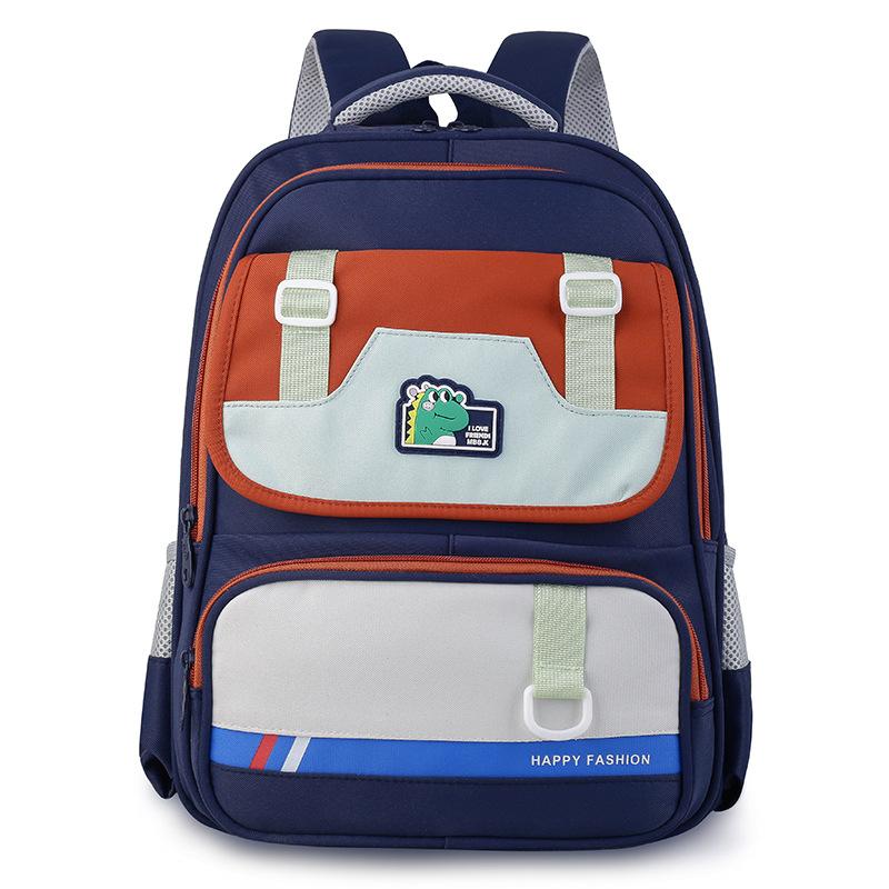 Tide Large Capacity Children'S Backpack Foreign Color Contrast Boys And Girls Backpack Kindergarten Primary School Bag