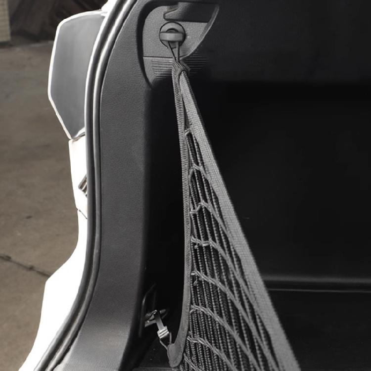 Elastic Trunk Cargo Net Cargo Storage Net for Car Trunks Double Layer Mesh Pocket with Screws and Hook for Small Item Control On the Road
