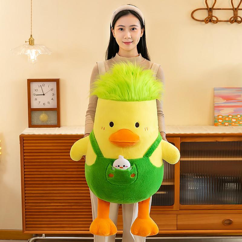 Cartoon Duck Plush Toys for Children DIY Hairstyle Duck Doll 8 Inch Grabbing Machine Doll Birthday Gift