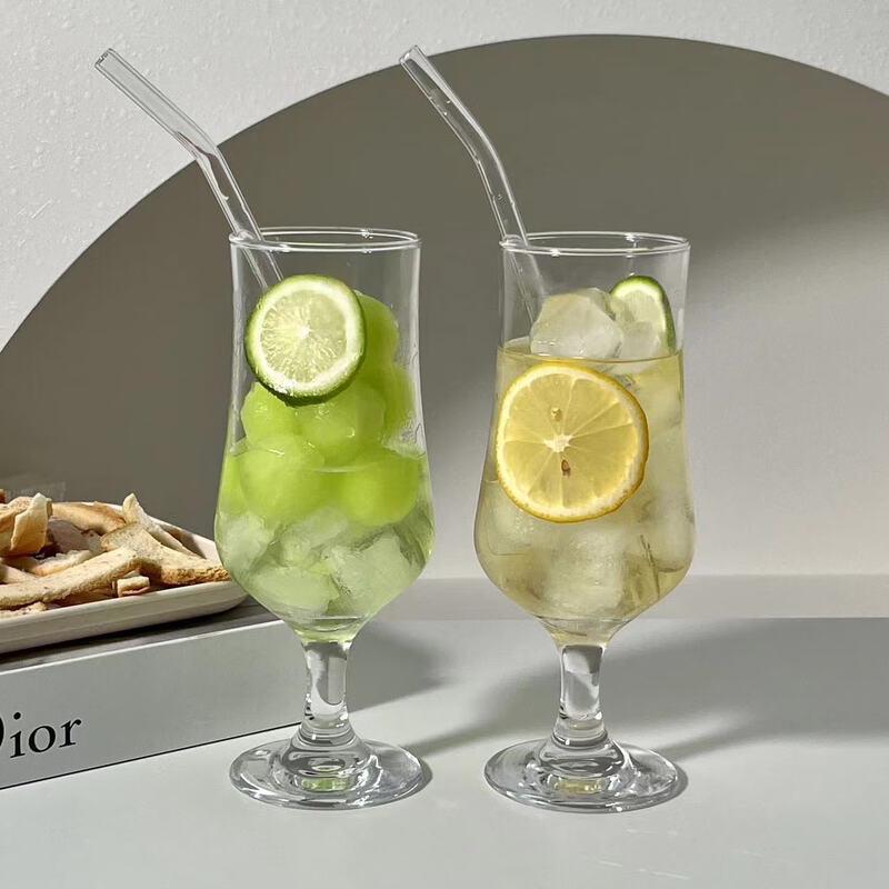 Shangqi High-Stem Glass Beverage Cup with Lid