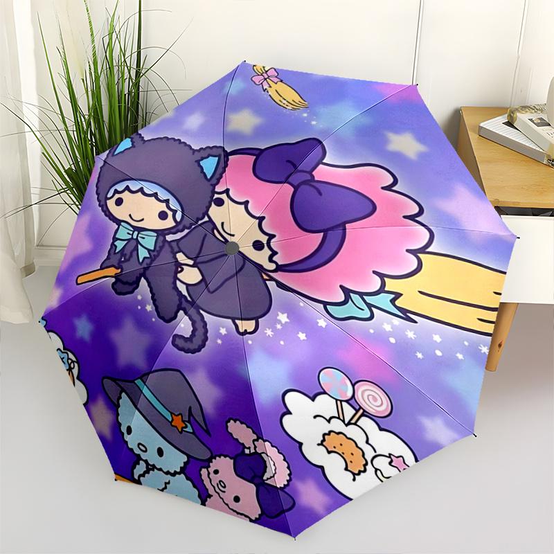 

1pc Halloween Witch Broomstick Automatic Opening/Closing Umbrella with Foldable Design and Iron Frame for Outdoor Use, Festival Gift Suitable for Fans