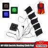 1 Set DIY USB Electric Heated Jacket Heating Pad Themal Warm Winter Heating Vest Pads For Outdoor  Heated Clothing