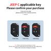 Zinc Alloy Car Key Case Cover Shell Fob for 2018 2019 Jeep Wrangler JL JLU Rubicon 2020 2025 Jeep Gladiator JT Sahara JLU