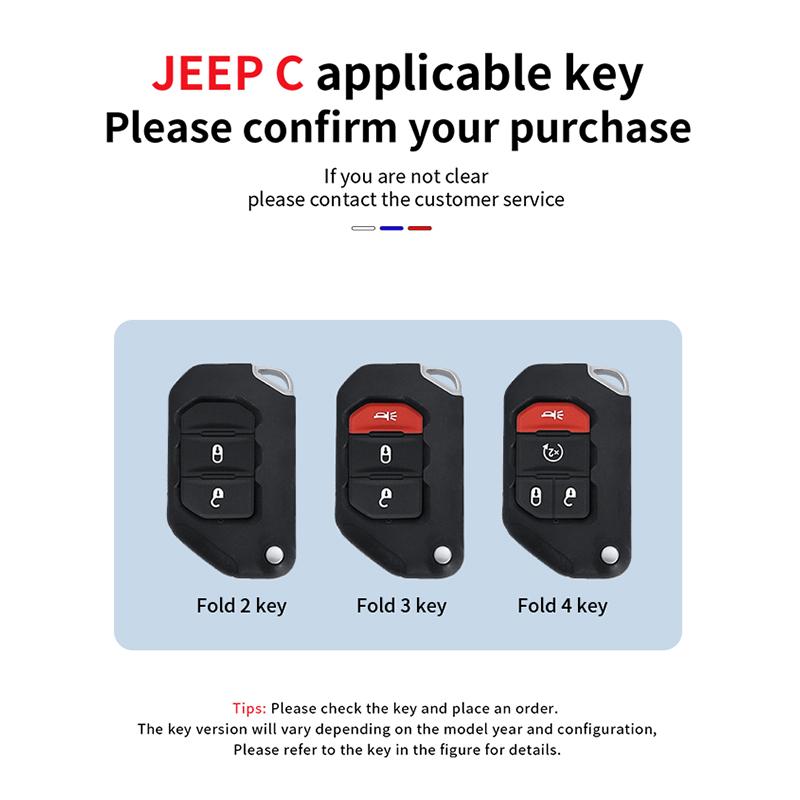 Zinc Alloy Car Key Case Cover Shell Fob for 2018 2019 Jeep Wrangler JL JLU Rubicon 2020 2025 Jeep Gladiator JT Sahara JLU