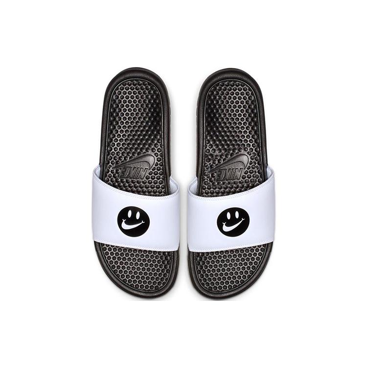 Nike Jdi Black White Smiling Face Slippers 'Black White' 631261-018