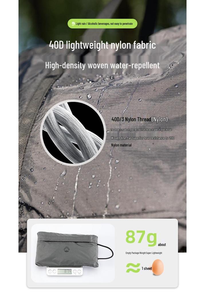 Koman B-86-H Ultra-light Self-storing Water-repellent Multi-purpose Bag for Camping, Sports, Commuting, and Grocery Shopping